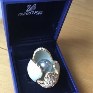 Swarovski Crystal Limelight Statement Ring 55